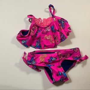 Limited Too butterfly pink bathing suit